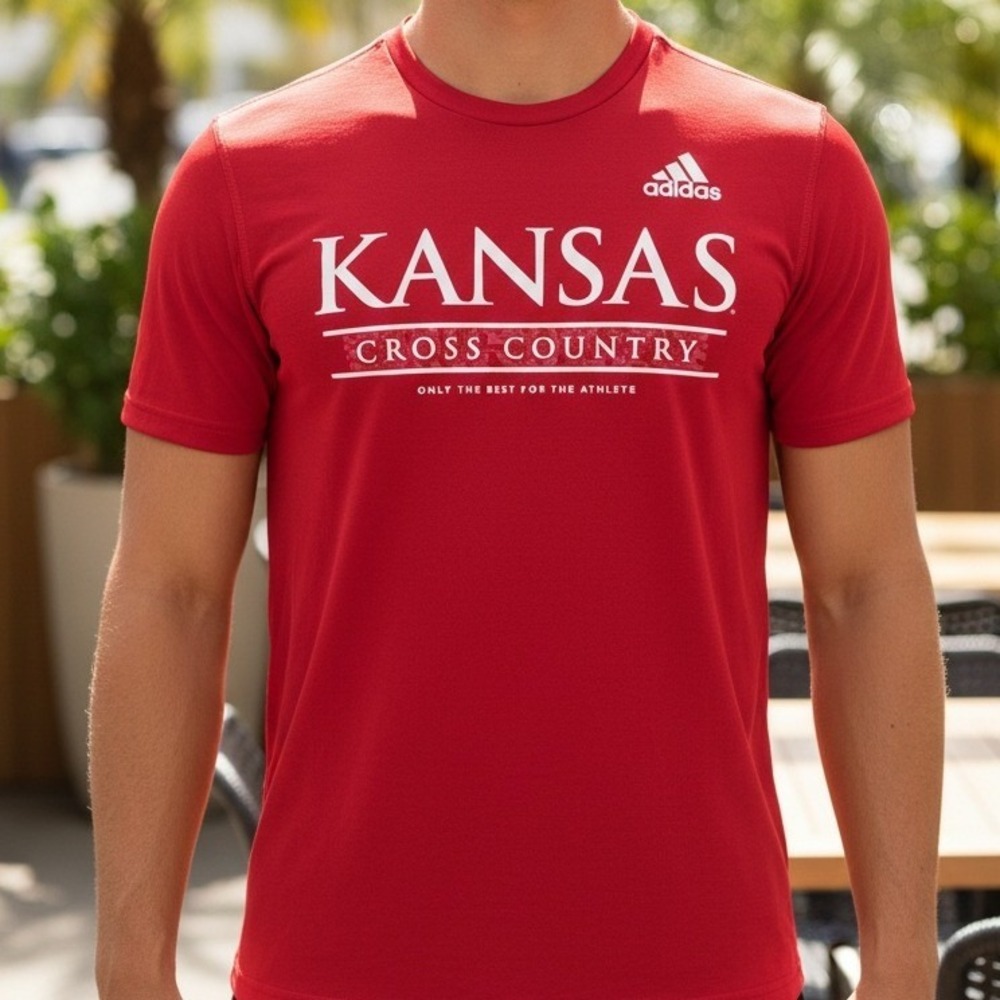 Adidas Kansas Jayhawks‎ Cross Country Creator Tee Red Mens Medium Aeroready